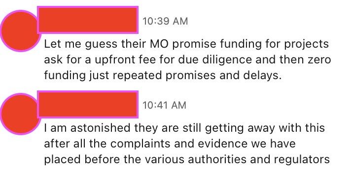 Complainant independently describing the exact MO